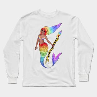 Gay Pride Rainbow Mermaid Long Sleeve T-Shirt